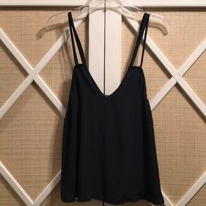 Brandy Melville Dressy Double Strap Black tank